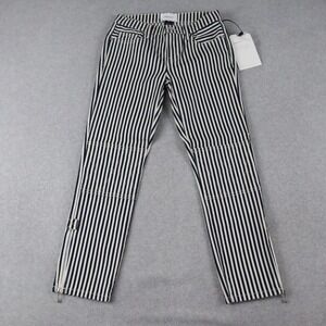 Current/Elliott Jeans Womens 25 Cropped Lexton 5-Pocket Stretch Blue Striped NWT